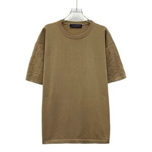 Louis Vuitton 2024 Brown embossed logo cotton crewneck short-sleeve T-shirt